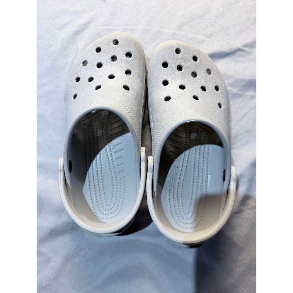 Crocs Unisex Classic Clog White Slip-On Comfort Sandals